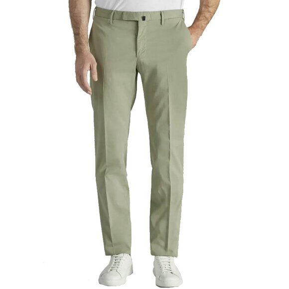 NEW $395 Incotex Royal Batavia High Comfort Trousers! 33 x 32 e 50 Green Stretch - Picture 1 of 7